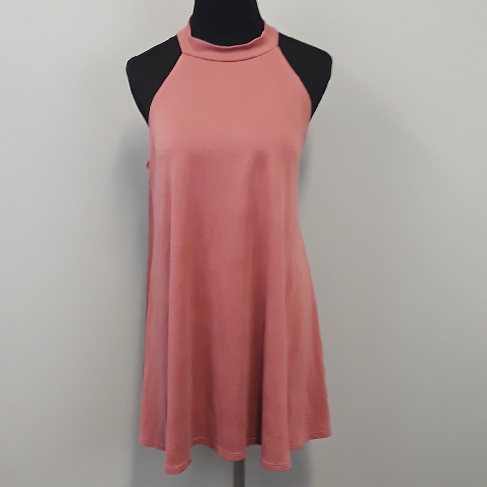 Try! This pink mock neck tunic top size Large